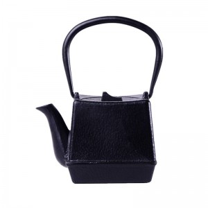 Set da teiera quadrata in ghisa da 750 ml Set di bollitore per teiera giapponese con filtro a rete in metallo Infusori da tè Kung Fu da 750 ml Autentici