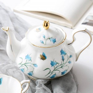 Teiera da caffè in stile europeo 780 ml Motivo floreale Teiera in porcellana ceramica / Bicchieri moderni Colazione Tazza da latte Succo Bollitore d'acqua