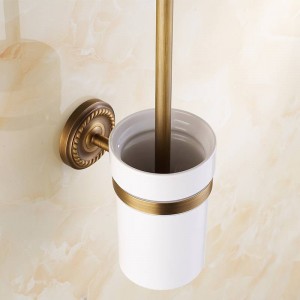 Accessori per il bagno in ottone antico serie AB1 Porta scopino con set di tazze Articoli sanitari a parete 7008A