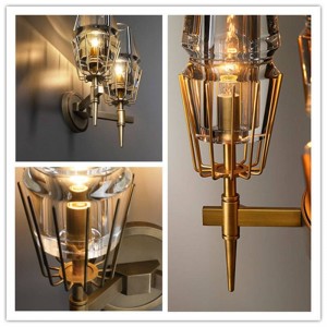 Abajur Lampada da parete a LED moderna in rame semplice arte americana per soggiorno studio corridoio corridoio camera da letto balcone decorare applique