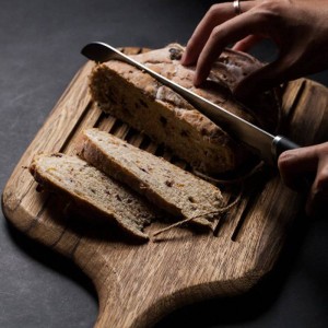 Taglieri in acacia Retro Pizza Sushi Vassoio per pane Pallet con manico Tagliere Piatto da cucina in legno intero Accessori da cucina