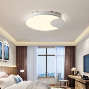 Paralume rotondo in acrilico con paralume nero o bianco per soggiorno camera da letto decorativa domestica lamparas de techo