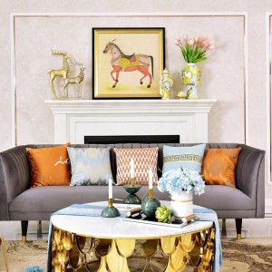 Decorazione di lusso americano portacandele a sfera in marmo Decorazione Campione Tavolo da casa Candeliere Ornamento Regalo Gaiolas Decorativas