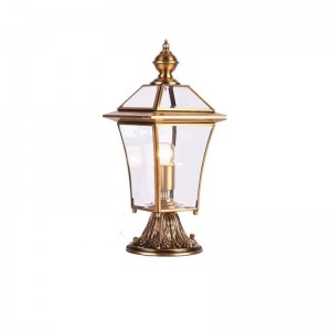 Stile americano Tutto in rame Illuminazione del paesaggio Villa Portico da giardino Lampada Cortile esterno Prateria Lampada Illuminazione esterna impermeabile