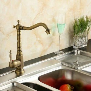 Amibronze Accessori per la casa Accessori Ottone antico Rubinetto cucina 360 Girevole Bagno Lavandino Miscelatore Lavabo Gru