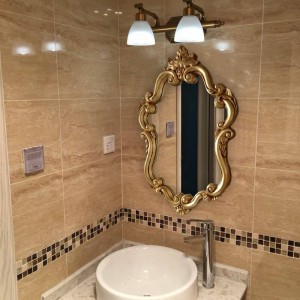Specchio da bagno antico Bagno americano Igiene Lavamani Lavabo Lavabo da parete Specchio per soggiorno Decorazione