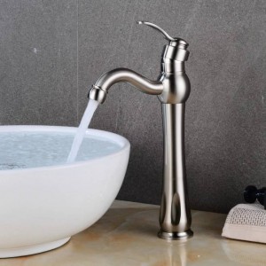 Miscelatore Lavabo Lavandino Singolo Hol Miscelatore Rubinetto Oro / Nero Rubinetteria Lavabo Miscelatore Lavaggio a ponte Miscelatore caldo freddo Miscelatore Gru B576