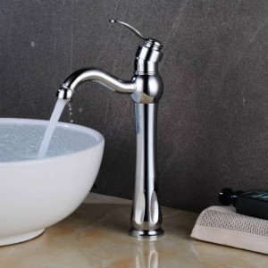 Miscelatore Lavabo Miscelatore per lavabo a freddo caldo Gru per lavandino Rubinetto per lavabo monocomando Rubinetto in nichel Rubinetti per lavabo Deck Lavaggio vintage LAD-413