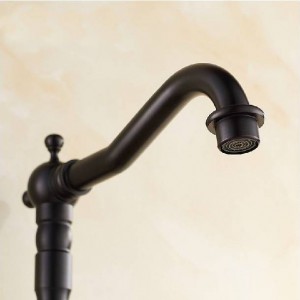 Rubinetti per lavabo Ottone antico nero Doppia maniglia a croce Rubinetto per lavandino Rubinetto alto girevole Lavabo Miscelatori per lavabo 6712R