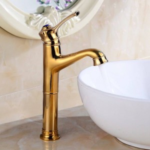 Rubinetti per lavabo Rubinetto per lavabo colore nero Rubinetti per bagno Rubinetto per lavabo Cromo Acqua Oro Rubinetto per miscelatore da bagno Gru LAD-18045