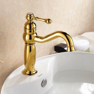 Miscelatori lavabo moderno color oro montati sul ponte miscelatori bagno finitura oro con diamante alto lavandino rubinetto del bagno XT832