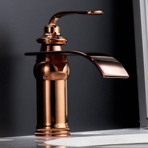 Rubinetti per lavabo Rubinetto per bagno stile moderno Miscelatore monoforo Cascata Miscelatore monoforo Rubinetti Gru per acqua calda e fredda 9273