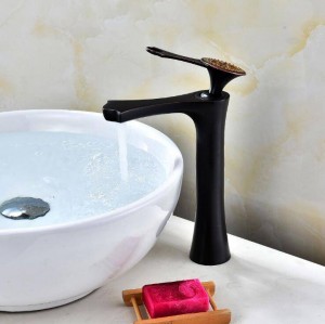 Rubinetti per lavabo Rubinetto moderno bianco / nero Rubinetti per bagno monoforo Lavelli per bagno neri Rubinetti per miscelatore Intagliato sulla maniglia Top B532