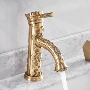 Rubinetti per lavabo Rubinetti per bagno in ottone massiccio Bronzo Miscelatore monocomando per lavabo europeo per acqua calda e fredda LA10128AAB