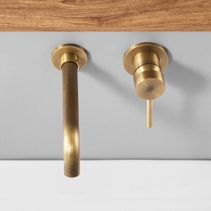 Miscelatori lavabo a parete Lavabo bagno in ottone Miscelatore lavabo Miscelatore rubinetto cromato Miscelatore doppio comando antico bagno 855011