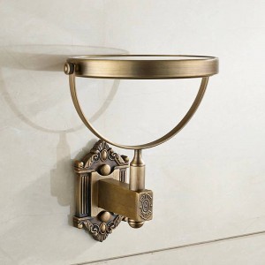 Specchi da bagno Ottone antico 3 X Specchio ingranditore 6 pollici Specchio da parete rotondo 2 Trucco viso Specchio cosmetico Specchio bagno LAD-71241