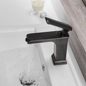 Rubinetto del bagno Cromo / Lavabo nero Rubinetto Rubinetto nero Foro monocomando Vasca da bagno Miscelatore caldo freddo Gru Grifo Bano XT548