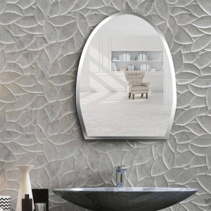 Specchio da bagno senza cornice lavandino appeso specchio da parete camera da letto wall sticker specchiera semi-ellittica specchio wx8231005