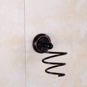 Mensole per bagno Supporto per asciugacapelli in ottone antico Supporto per mensola a muro Accessori per l'asciugacapelli Supporto per asciugacapelli 9150K