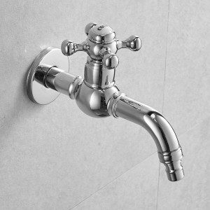 Rubinetto Rubinetto Gru da giardino lungo Ottone nero Bagno Mop Lavandini Rubinetti Montaggio a parete Lavatrice Rubinetti per acqua Giardino LAD-811621