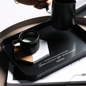 Piastra portaoggetti per ufficio in metallo nero Scrivania scandinava scandinava minimalista Accessori per la cucina Varie Vassoio portaoggetti in ferro Organizer Decor