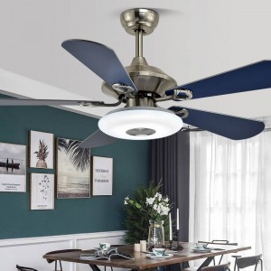 Ventilatore a soffitto con luce semplice foglia di ventilatore in legno Soggiorno Ristorante Lampada a spirale a ventaglio Caffetteria Camera per bambini leggera