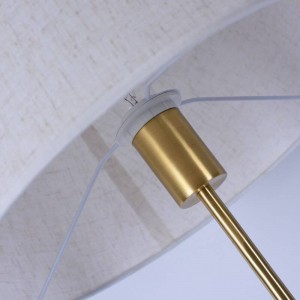 Lampada da terra classica in rame Lampada da tavolo moderna da ufficio con orientamento regolabile Lampada da terra bianca semplice Illuminazione domestica