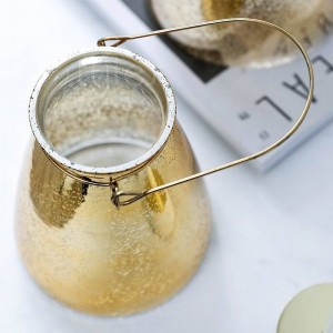 Insfashion straordinario vaso in vetro glod con manico per decorazioni per la casa in stile america e decorazioni per feste di matrimonio