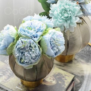 Piatto di gioielli in ceramica placcata a forma di ananas di lusso InsFashion per decorazioni moderne per la casa e set regalo per ragazze