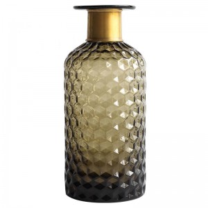 InsFashion Vaso in vetro di superficie irregolare di altissima qualità con rame per una ricca decorazione della tavola di casa in stile