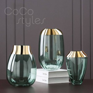 Vaso in vetro di rame fatto a mano super lusso InsFashion con decorazioni per hotel a 5 stelle in stile francese di alta classe