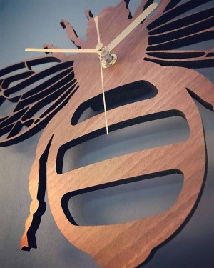 creativo bambù / legno ape orologio da parete giardino natura decorazione parete appeso orologi da tavolo orologio al quarzo soggiorno camera da letto