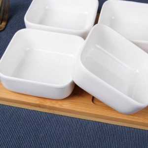 Creativo quadrato in ceramica Piatto kimchi per snack Insalatiera per frutta secca Piatto per salse Zucchero e crema Pentole Stoviglie Vaso per spezie