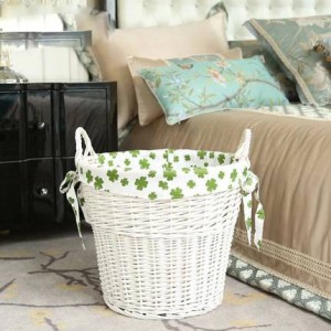 Derlook Cestino grande in rattan Lavanderia Vestiti sporchi Cesto portaoggetti Abbigliamento Giocattoli Deposito Soggiorno Decorazione bagno