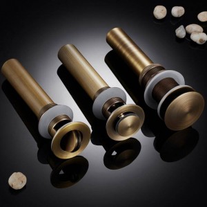 Scarichi Lavello per lavabo in ottone massiccio di buona qualità per bagno Scarico per pop-up con finiture in oro Accessori per il bagno Accessori per rubinetti 8147B