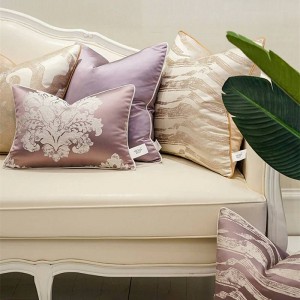 Fodera per cuscino europeo Fodera per cuscino di lusso Design Geometria viola Cuscino per la casa Cojines Decorativos Para Fodera per cuscino del divano