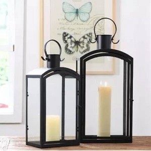 Decorazione moderna minimalista europea per esterno in ferro candeliere in ferro da giardino lampada da vento puntelli per matrimoni decorazione della stanza modello