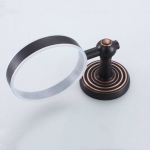 Porta scopino per WC in stile europeo nero Spazzola per WC in ottone massiccio Prodotti per il bagno Accessori per il bagno Utile HJ-1209