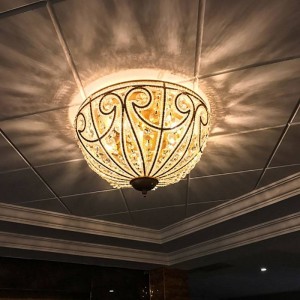 Plafoniere country in stile europeo Lampada da salotto in ferro vintage illuminazione ristorante lampada da camera rustica plafoniera in cristallo