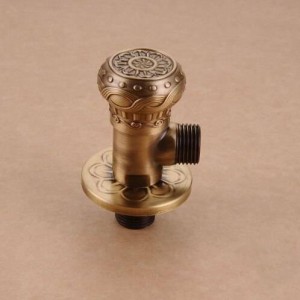 Rubinetto Parti di ricambio 1/2 "x 1/2" Valvola d'arresto angolare in ottone antico chiusa Valvola a triangolo per rubinetto e servizi igienici HJ-0318F