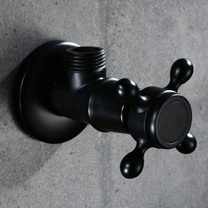 Rubinetto Parti di ricambio Valvola ad angolo in ottone antico per WC Valvola a triangolo d'acqua per arresto universale per rubinetto e WC HJ-0316R
