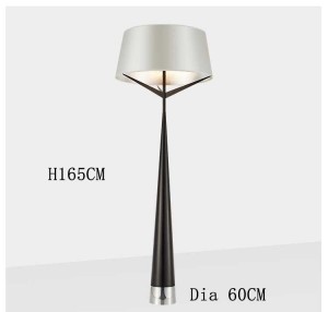 Lampade da terra moderne in stile boreale in Europa Illuminazione in ferro di moda Coperchio della lampada in oro nero Semplice hotel moderno Camera da letto Soggiorno Casa