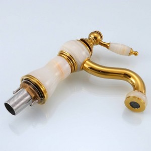 il rubinetto del lavandino del contenitore del lavandino del bacino del lavandino del bagno della decorazione di marmo di lusso può essere ruotato LAD-1004