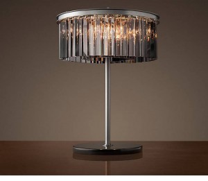 Lampada da tavolo in cristallo di grandi dimensioni in stile francese, camera da letto rotonda, lampada da comodino in cristallo K9 abajur, lampada da comodino E14 Led Foyer