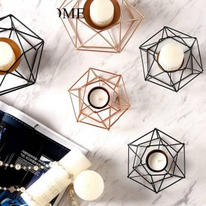 Candeliere geometrico in ferro battuto moderno per la casa decorazione morbida Modello decorazione della stanza Cafe ristorante decorazione candeliere