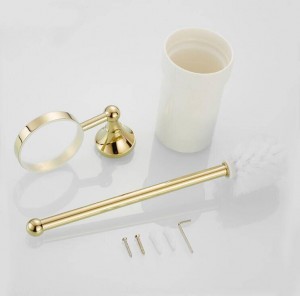 Portaspazzolino per toilette bagno in ottone dorato Archaize Portarotolo Accessori hardware per bagno Portaspazzolino