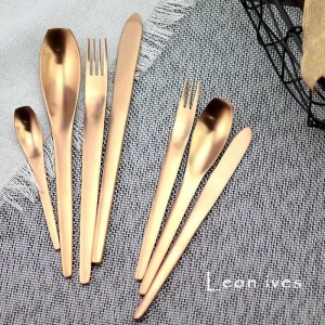 Coltello per posate in acciaio inossidabile opaco in acciaio inossidabile opaco set di coltelli per forchetta set di posate per forchetta da dessert drop shipping