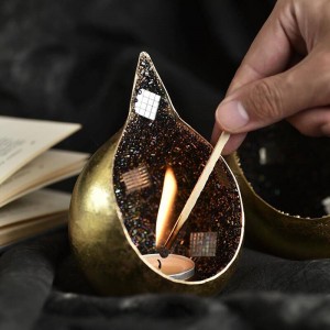 Ornamenti di gioielli fatti a mano di lusso vintage bar candeliere gocciolante dorato