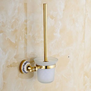Porta scopino da bagno in acciaio inossidabile dorato Accessori per il bagno