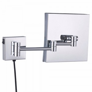 Specchio ingranditore quadrato illuminato da parete con specchio ingranditore illuminato da bagno con cornice illuminata a specchio Cromato